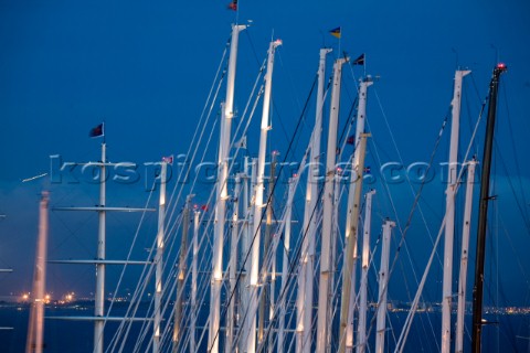 PALMA MAJORCA  JUNE 16TH  Fiftytwo of the worlds largest and most expensive sailing superyachts have