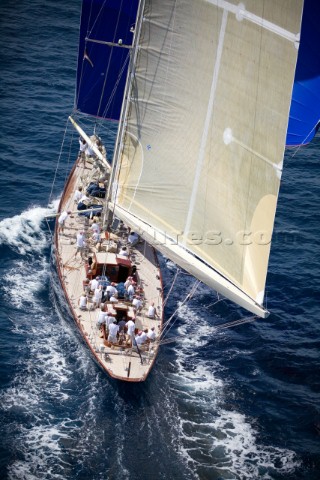 PALMA MAJORCA  JUNE 17TH  The JClass yacht Valsheda sailing on the Fortis Day of the Superyacht Cup 