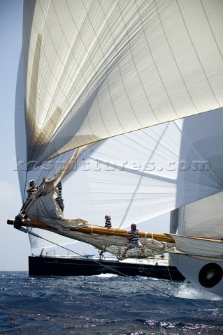 PALMA MAJORCA  JUNE 19TH  The oldest yacht the 1920 Lulworth sailing on New Zealand Millenium Day of