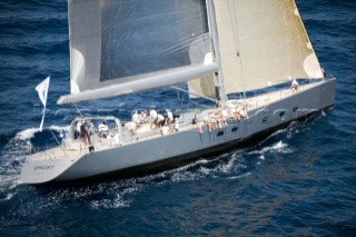 Ghost sailing on Fortis Day on June 17th 2007. Fifty-two of the worlds largest and most expensive sailing superyachts have gathered in Majorca for The Superyacht Cup Ulysse Nardin 2007. (Photo by Kos/Kos Picture Source)