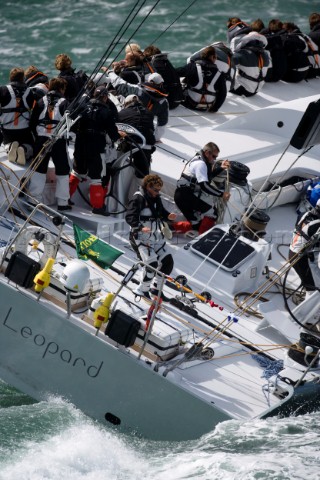 COWES ENGLAND  August 13th The 100ft canting keel super maxi ICAP Leopard 3 owned by Mike Slade UK l