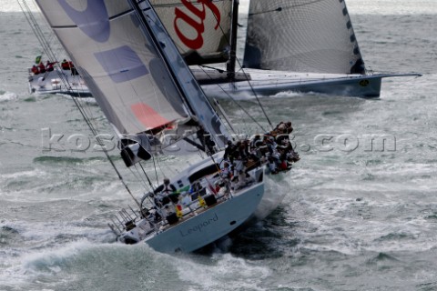 COWES ENGLAND  August 13th Alfa Romeo owned by Neville Creighton NZ leads ICAP Leopard 3 owned by Mi