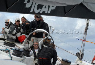 COWES, ENGLAND - August 13th: The crew of ICAP Leopard  Rolex Fastnet Race 2007