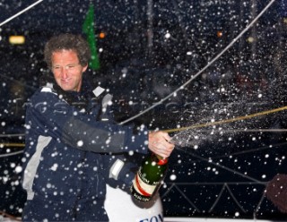 2008 VENDEE GLOBE. Michel Desjoyeaux (FRA) FONCIA Winner for second time.