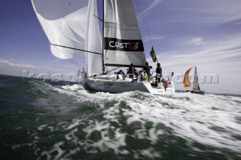 COWES UK  June 30th The French Beneteau First 45 yacht LADY COURRIER owned by Mr Trentesaux wins Cla