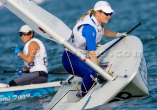 XIXX Olympic Games. Qindao (CHN) - Aug.8th -24th, 2008. 12nd August. Laser Radial - Great Britain - Penny Clark.