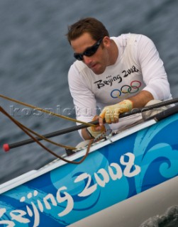 Qingdao (China) - 2008/08/132008 Olympic GamesFinn - Great Britain - Ben Ainslie