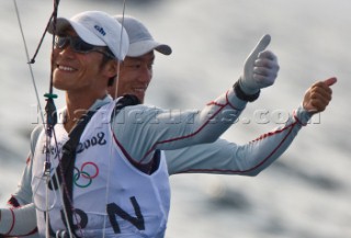 Qingdao (China) - 2008/08/15  Olympic Games 470 Men - Japan - Tetsuya Matsunaga and Taro Ueno