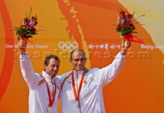 Qingdao (China) - 2008/08/18  Olympic Games 49er - Spain - Iker Martinez and Xabier Fernandez (Silver medal)