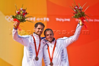 Qingdao (China) - 2008/08/18  Olympic Games 470 Men - France - Nicolas Charbonnier and Olivier Bausset  (Bronze Medal)
