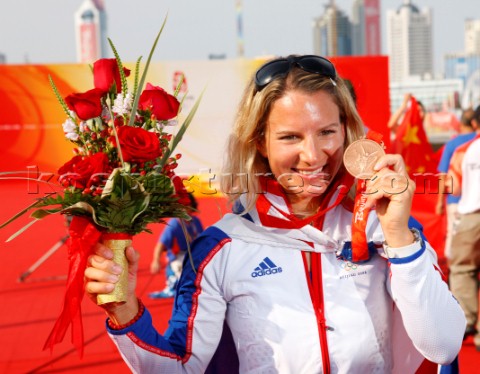 Qingdao China 2008 OLYMPICS RSX F Bryony Shaw GBR  Bronze medal  no sale to Denmark