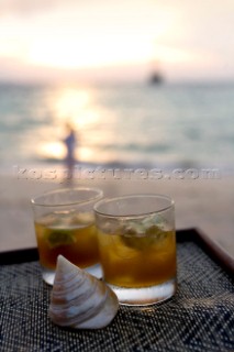 Cocktail drinks whilst cruising Malaysia on the tradional yacht Silolona