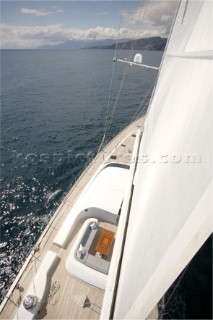Onboard the sailing superyacht YII Y2 near San Remo