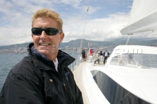 Skipper onboard the sailing superyacht YII Y2 near San Remo