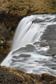 A slow exposure of the impressive Skogafoss Waterfall, Iceland