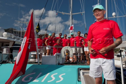 Maxi Yacht Rolex Cup 2009 Marco Vogele Owner and his crewGLISS Sail n SUI 381 Nation SUI Owner Marco