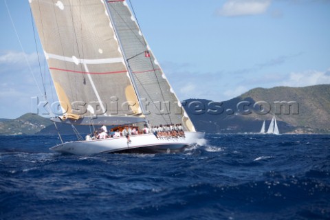 JClass yacht Ranger racing in the Superyacht Cup 2010 in Antigua in the Caribbean