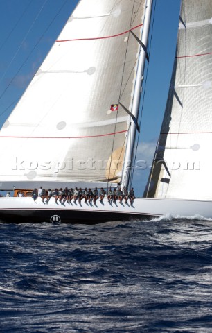 JClass yacht Ranger racing in the Superyacht Cup 2010 in Antigua in the Caribbean