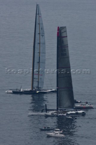 Alinghi 5 and BMW Oracle  33rd Americas Cup