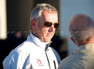 Loick Peyron at the Alinghi base in Valencia during the 33rd Americas Cup