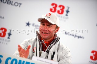 FEBRUARY 12TH 2010, VALENCIA, SPAIN: Press conference with Ernesto Berarelli in Valencia after the 1st race of the 33rd Americas Cup.