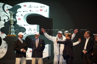 FEBRUARY 14TH 2010, VALENCIA, SPAIN: BMW Oracle, Prize Giving Ceremony of the 33rd Americas Cup in Valencia, Spain