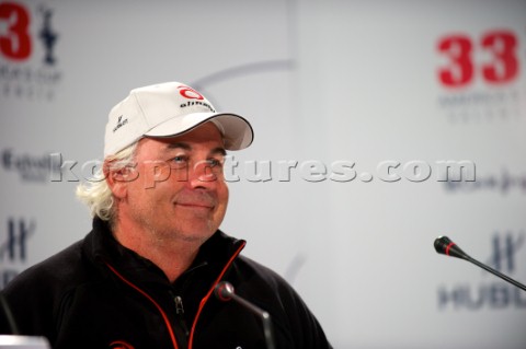 FEBRUARY 14TH 2010 VALENCIA SPAIN Alinghi press conference with Brad Butterworth at the 33rd America