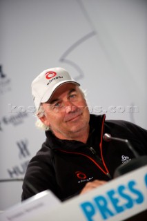 FEBRUARY 14TH 2010, VALENCIA, SPAIN: Alinghi press conference with Brad Butterworth at the 33rd Americas Cup in Valencia, Spain