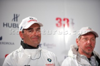Russell Coutts and Larry Ellison winner Americas Cup