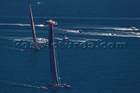 Valencia 21210 Alinghi5 33rd Americas Cup Day 5 race 1  Alinghi 5 Usa 17  Editorial Use Only