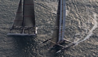 GGYC wins the 33rd Americas Cup Match. Day 7 - Race 2. Alinghi 0 - BOR 2. Alinghi 5 and USA17. Valencia, Spain