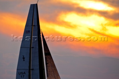 Valencia 21410 Alinghi5 33rd Americas Cup Day 7  Race 2 GGYC wins the 33rd Americas Cup Match USA17 