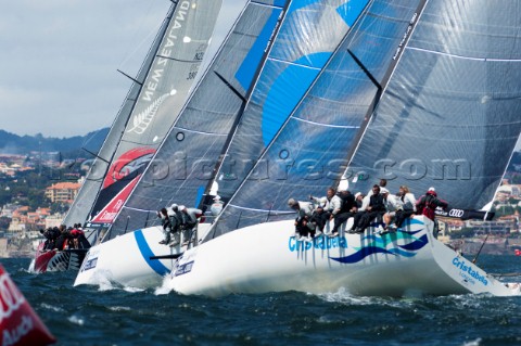 Emirates Team New Zealand leads the way around in race seven Trophy of Portugal MedCup Regatta Casci