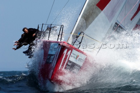 All4One approaching the top mark in race ten of the Trophy of Portugal Med Cup regatta Cascais Portu