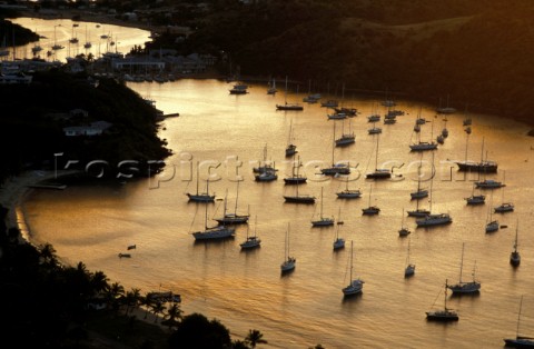 Aerial view of English Harbour Antigua