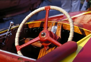 Steering wheel vintage Riva power boat