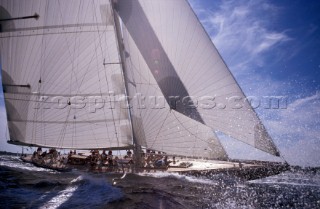Classic J Class yacht Endeavour under full sail