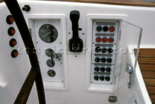 Engine controls on board a Swan 56