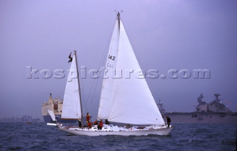 Gipsy Moth having undergone restoration sailing once again in 2005 during Trafalgar 200 Gipsy Moth I