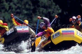 What water rafting action