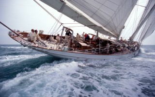 Classic schooner superyacht Adela owned by American George Lindemann
