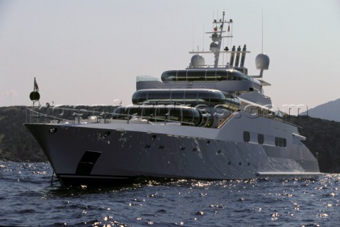 Cruising superyacht Katana now renamed Enigma and owned by the Barclay Brothers