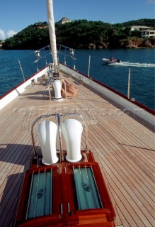 Foredeck of Sapphire Superyacht - Antigua