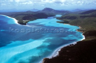 The paradise blue waters over the Coral Reef of Hamilton Island, Australia