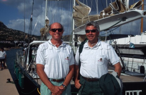 Tom Whidden of North Sails with Americas Cup tactician Brad Butterworth Maxi Yacht Rolex Cup 1995 Po