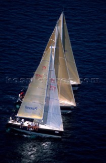 La Giraglia Rolex Cup 1999. Offshore race from St Tropez, France, around La Giraglia Rock, Corsica, and finish at the Yacht Club Italiano in Genoa, Italy.