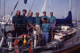 the crew of Sunstone. Rolex Commodores Cup 1992