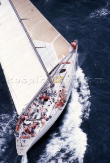 Lion New Zealand racing in the Whitbread Round the World Race 1986 now known as the Volvo Ocean Race