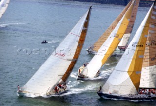 Fleet racing during Seahorse Maxi Series lead into the Whitbread Round the World Race 1986 (now known as the Volvo Ocean Race)
