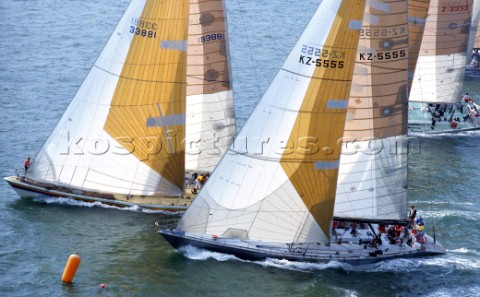 Fleet racing during Seahorse Maxi Series lead into the Whitbread Round the World Race 1986 now known
